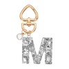 [PATIKIL] Alphabet Initial Letter Key Chain Cute Heart Criss Keychain