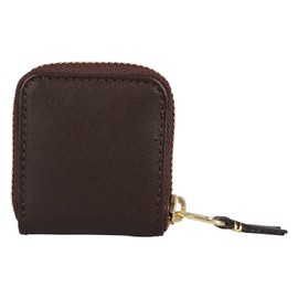 Comme des Garcons SA4100 Wallet, Coin Purse, Genuine Leather, Round Zipper, Comme des Garcons Coin Case, Men's, Women's, Parallel Imported, Braun