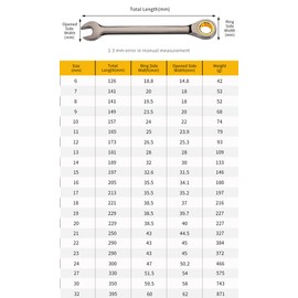 Meccion Combination Wrench 10mm Metric Open End Ratcheting Wrench - Industrial Grade Gear Spanner with Grey Nickle Plated