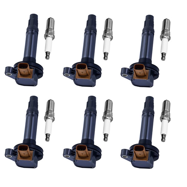ENA Set of 6 Iridium Spark Plug and 6 Ignition