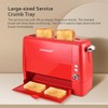 Long Slot Toaster 2 Slice Toaster with 6 Shade Settings,