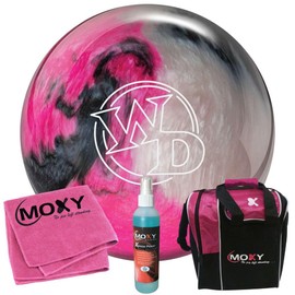 Bowlerstore Products Columbia 300 White Dot Wild Orchid Bowling Ball | Moxy Strike Pink Bowling Bag | Moxy Pink Micro Fiber Towel | Moxy Xtreme Power Cleaner Package 13lbs