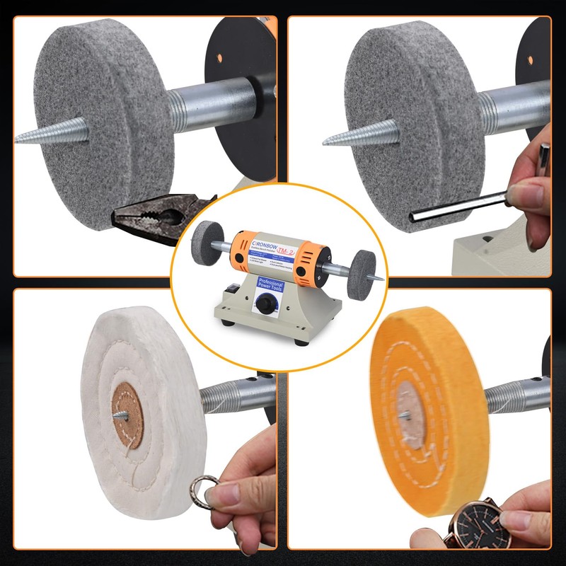 4" Jewelry Polisher- Adjustable Variable Speed Grinder Machine, Dental Buffer