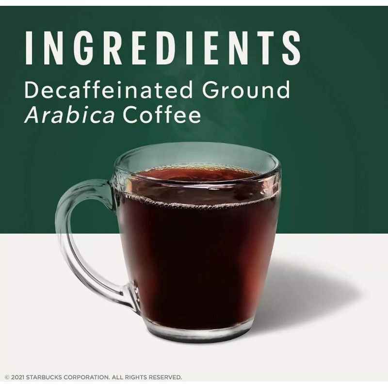 Starbucks House Blend Decaf Medium Roast Ground Coffee 12 oz
