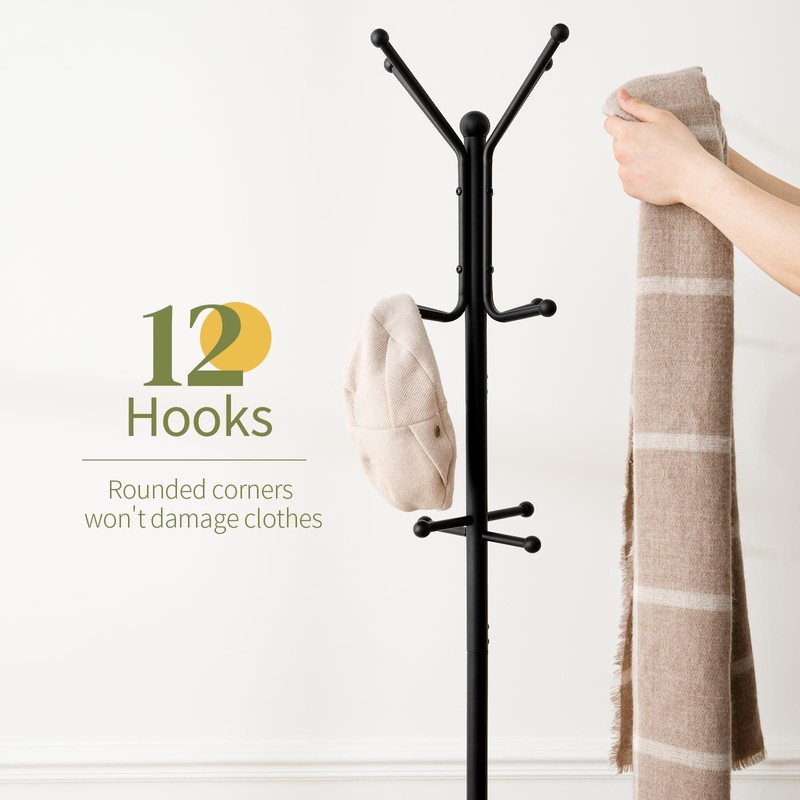 Yoobure Coat Rack Freestanding - Coat Tree with Umbrella Holder,