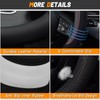 KAFEEK 16 inch Steering Wheel Cover, Black Microfiber Leather Viscose,