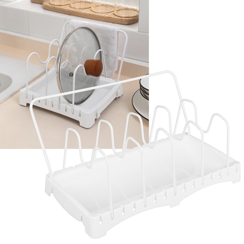 Multifunction Standing Cutting Board Storage Rack Pan Pot Lid Stand