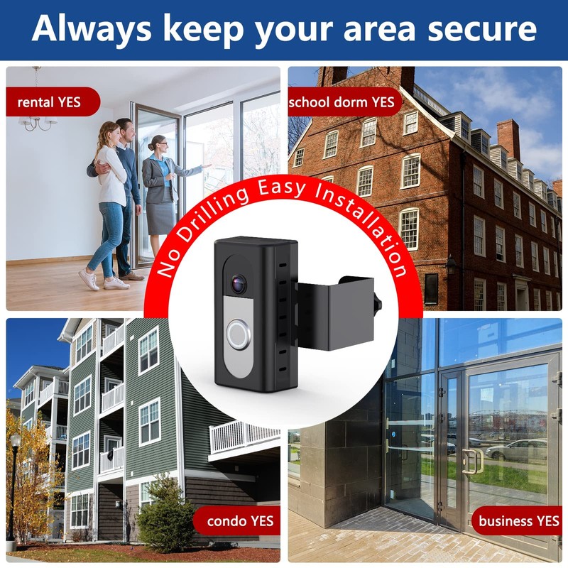KIMILAR Anti-Theft Video Doorbell Mount Compatible with Ring/Blink Wireless Video