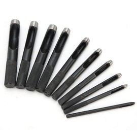 Sacabocados Para Cuero Herramienta De Perforación De Agujeros De Cuero Con 10 Piezas De Herramientas De Perforación De Agujeros Huecos Redondos De 1 MM-10 MM