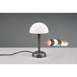 lightling Carina LED Table Lamp Metal Modern Light Indoor IP20 Switch Dimmer Function On/Off Touch Function Diameter 15 cm Height 26 cm 4.9 W Black Chrome