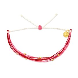 Pura Vida Bracelets Half and Half Malibu String Bracelet for Women - Pink/Red