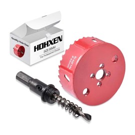 HOHXEN Hole Saw 85mm, M42 HSS Bi-Metal Hole Opener Cutter Tool with Positioning Drill Bit for Cutting Mild Steel, Stainless Steel, Cast Iron, Brass, Aluminium, Wood, PVC, Plasterboard, Density Board