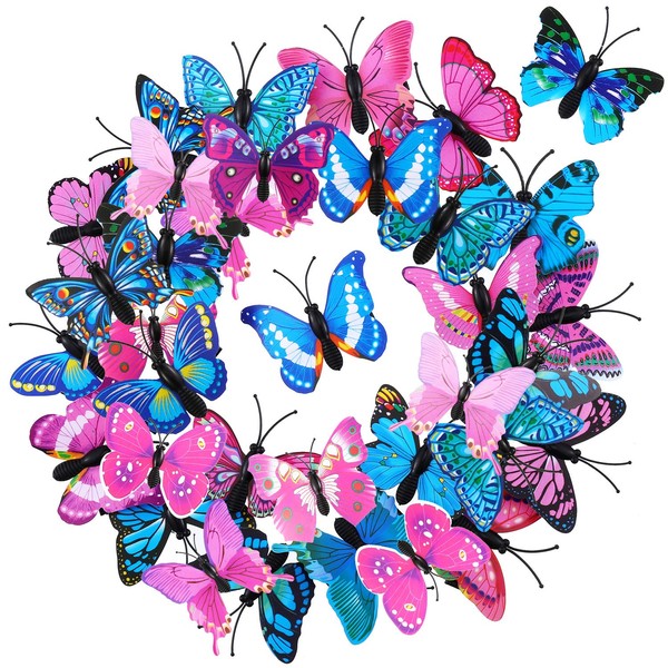24 piezas de horquillas de mariposa coloridas mariposa pasadores de pelo 3D Halloween mariposa Clips para el pelo para las mujeres fiesta Favors mariposa horquillas coloridas mariposa pasadores de pelo de Navidad 3D clips para el pelo de las mujeres rega