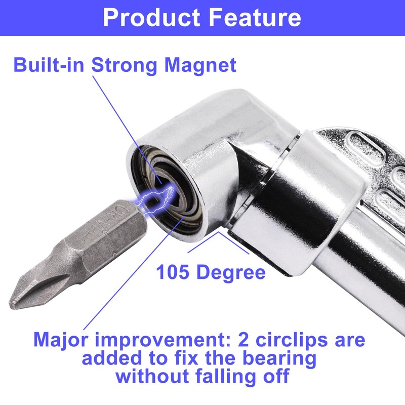SWZHAI 105 Degree Right Angle Drill Adapter, 2025 New Right