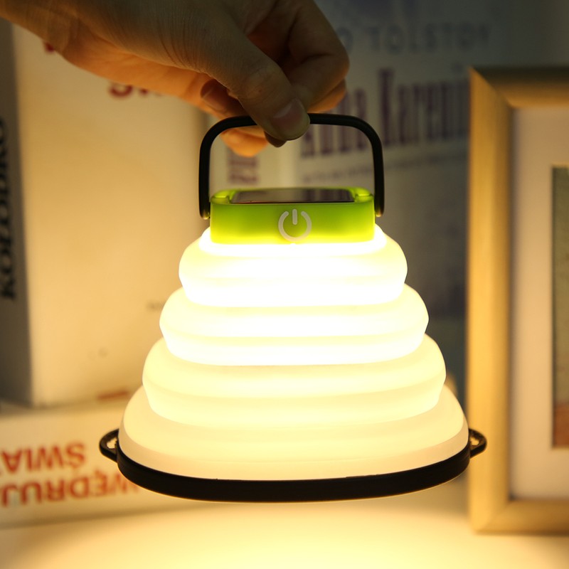 Indoor Night LED Lamp Outdoor Camping Flexible IP65 Solar Power
