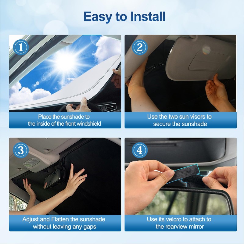 Coleya Windscreen Sun Protection Compatible with VW T-ROC 2018-2024, T