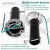6 inch Black Ceiling Fan Downrod with Hanger Ball Assembly,1-inch