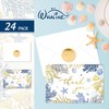 Whaline 24 Pack Ocean Thank You Cards Gold Foil Blue