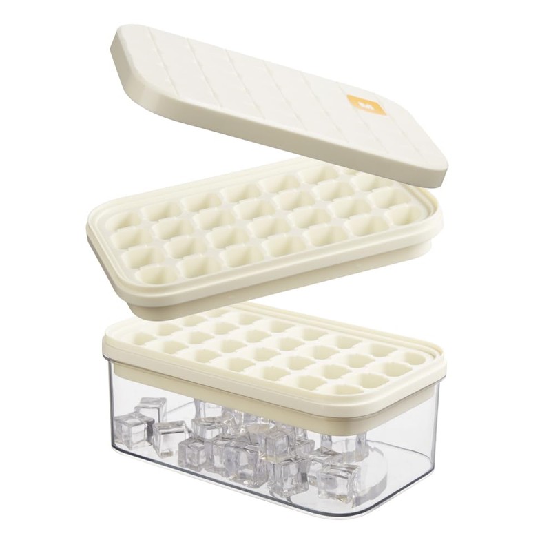 Brigii Ice Cube Tray with Lid&Bin, Ice Cube Mold with