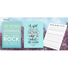 Guided Inspiring Journal for Women 'Empowered Women Empower Women' Motivating Woman Quotes and Art, 6x8", Flexi-Cove