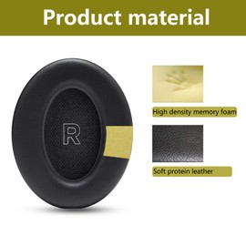 ACCIUK Replacement Ear Pads, Compatible with Bose QuietComfort Ultra Headphones. New Soft Protein Leather Combined with high-Density Memory Foam, Replacement Ear Pads 1 Pair (Black)