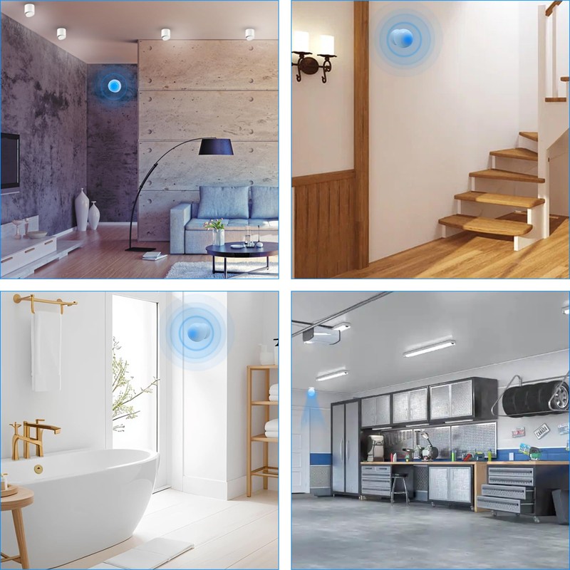 ASOFTY Motion Sensor with Socket, Infrared Wireless Motion Sensor, Adjustable