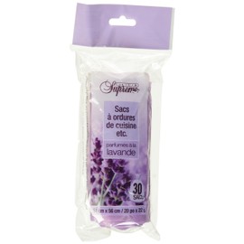 Club Supreme Lavender Scented Garbage Bags - Small Trash Bags Kitchen Etc 30 Units - 51 X 56 Cm/20 X 22 In