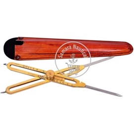 Humaira Nautical Brass Drafting Tool Proportional Divider 12 inch Scientific Instrument with Solid Leather Cover
