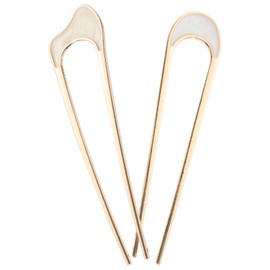 FOMIYES Horquillas Para El Cabello En Forma De U 2 Piezas De Palillos De Metal Para El Cabello En Forma De U Horquillas Para El Cabello Francesas Horquillas Para El Cabello Pasadores Para