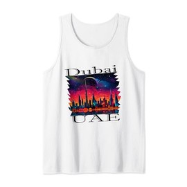 Dubai UAE Skyline Burj Khalifa Skyscraper Dubai Holidays Tank Top