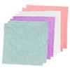 Mikinona 8Pcs Super Soft Coral Fleece Square Face Towels for