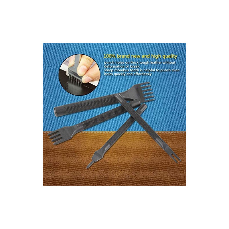 FTVOGUE 4 Pcs/Set Punch Herramienta de Bricolaje de Cuero Herramientas