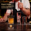 mwater Luxury Version Handmade Crystal 24K Gold Rimmed Shot Glasses,No