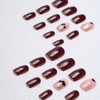 24Pcs Short Square Press on Nails Valentines Day Fake Nails