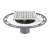 Neodrain 6 in Brushed Square Shower Drain Brushed 304 Stainless