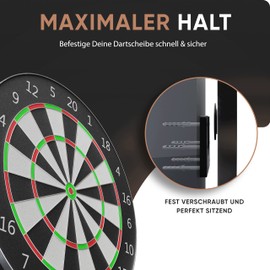 McFARRONS Dartboard Hanger | Holder for Attaching Classic Dartboards to Wall or Door | Includes Screw Set | Holder in Single or Double Pack