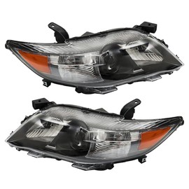 Thomletha Replacement for Toyota Camry 2010-2011 Headlight Assembly Projector Black Left and Right Side Pair