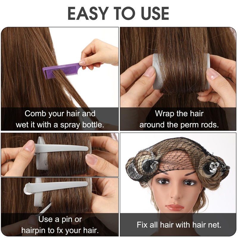 WILLBOND 141 Pcs Hair Rollers Set Include Plastic Hair Rollers