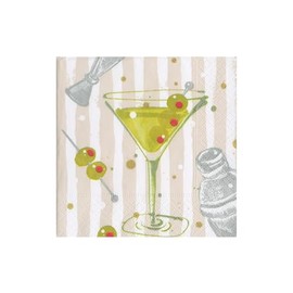 Caspari Speakeasy Cocktail Napkins - 20 Per Package