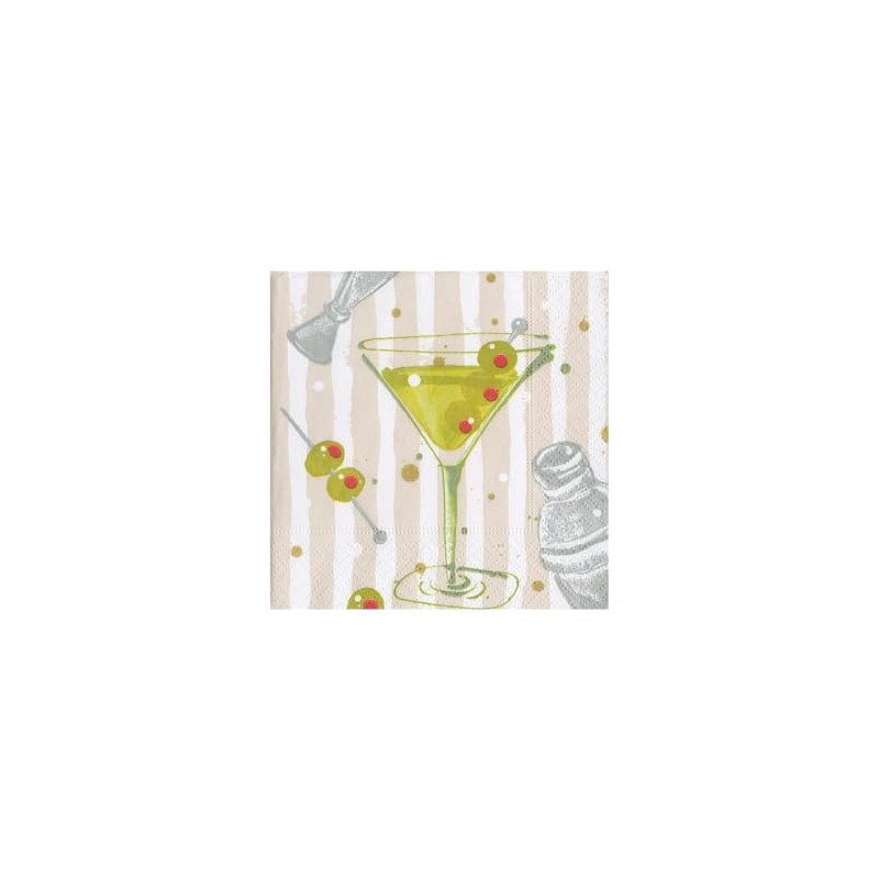 Caspari Speakeasy Cocktail Napkins - 20 Per Package