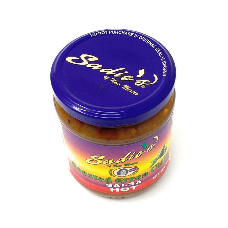 Sadie's of New Mexico Roasted Green Chile Hot Salsa 16oz