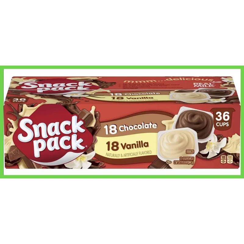 Snack Pack Pudding Variety Pack 3.25 oz., 36 count (18