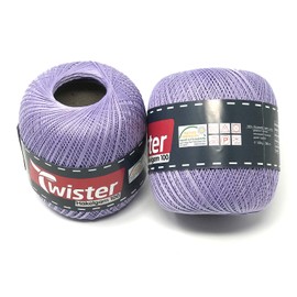 Twister Crochet Yarn Purple Hand Knitting Yarn Cotton Yarn 2 x 100 g