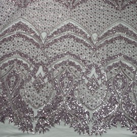 Tela de encaje de 2 yardas, tela de lentejuelas bordada, tela de tul de calidad, material de encaje por el patio para vestido de boda y fiesta