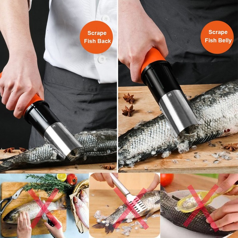 Fish Scaler Corded Electric Fish Scale Remover Scraper Cleaner Kit