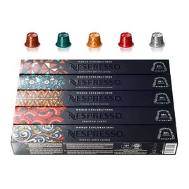 Nespresso World Explorations Pack: ENVIVO LUNGO, FORTISSIO LUNGO, LINIZIO LUNGO, SHANGHAI LUNGO, BUENOS AIRES LUNGO, 50 Capsule
