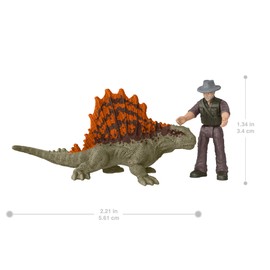 Mattel Jurassic World Jurassic World GWP74 New Ruler Minifigure Multi Pack (With Limited Edition Dimetrodon) [Dinosaur Toy] [3 Years Old and Up]
