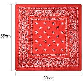 Head Scarf for Men and Women, Pack of 6, Cotton Paisley Neckerchief, Head Scarf, Square Neck Scarf, Bandana Scarf for Motorcycle Biker - Also as Handkerchief