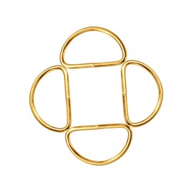 Tofficu 100pcs D Ring Jump Rings for Keychains D Shape Rings Webbing Ring Gold Keychain Accessories Luggage Hardware Ring Date and Time Clocks Sewing D-rings Heavy D Buckle Leather Goods