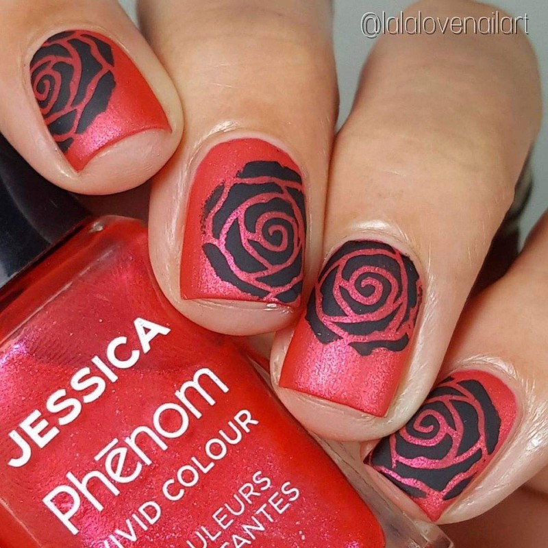 Whats Up Nails - Rose Petals Nail Stencils Stickers Vinyls